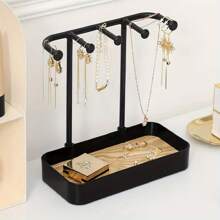 1 Stück praktisches Ausstellungsregal, Tischständer zum Aufhängen von Ohrringen, Halsketten, Ringen, Schlüsselanhängern, Stirnbändern, Haarbändern, Holz Schmuckablage & Schlüsselhalter