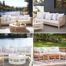 MIULEE - Juego de 2 cojines impermeables para exteriores, 24 x 24 pulgadas, cojín decorativo resistente al agua, para patio, jardín - 12 x 20 pulgadas (paquete de 2) - Ver 6