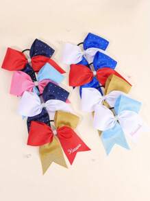 1 件定制女孩发带个性化名字发带亮片闪光发带女孩多色头发弹性儿童啦啦队蝴蝶结精致定制啦啦队蝴蝶结发带发饰啦啦队女孩发圈啦啦队蝴蝶结发带发带弹性带水钻蝴蝶结发绳女孩发饰，婚礼发饰 - 彩色 - 查看 8