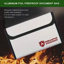 Multi-Purpose Fire & Water Resistant Bag - 4200 °F Insulated Cash Flame Resistant Bag With Zipper And Reflective Strips, Waterproof Document Pouch, Valuables Fire Resistant Bag, Back To School, School Supplies - 8.2 Inches * 5.1 Inches - View 3