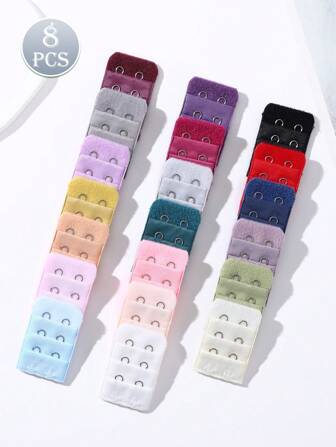 8/12/20pcs 2-Hook Bra Band Extender, Comfortable Adjustable Bra Band, Braless Appearance, Women's Underwear And Lingerie Accessories