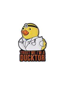1PC Trust Me I'm A Ducktor Duck Metal Brooch Cartoon Animal Doctor Enamel Badge Personalized Fun Jewelry Clothe Lapel Pin Friend Gift - Multicolor - View 9