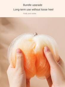 2pcs Bath Loofah Ball, Soft Scrubbing Shower Puff, 2-In-1 Bathing Sponge - Multicolor - View 7