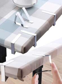 6pcs/12pcsDurableStainlessSteelTableclothClips,EssentialForHolidays,Parties,AndCelebrations