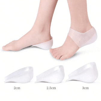 4 件隐形增高鞋跟垫，柔软有弹性，耐磨，防滑，减震，抗疲劳