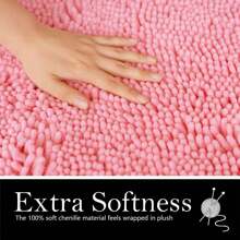 Bộ 3 thảm phòng tắm, thảm nhà vệ sinh bằng vải nhung siêu mềm, thấm hút tốt, thảm nhà vệ sinh dày, thảm nhà vệ sinh bằng vải nhung chống trượt cho phòng tắm, phòng ngủ, nhà bếp (màu hồng, vàng, xám, xám đậm, 32 'x20' + 24'x16' + hình chữ U 20 'x16') Trang trí nhà bếp phòng tắm trở lại trường mùa thu - Hồng - Xem 5