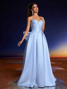 Anymoon Damen Abendkleid für festliche Anlässe, geeignet für Formalanlässe wie Abschlussball, Heimkehrfest und Hochzeitsfeste, Partykleid, Hochzeitsgast Kleid, Abendkleid