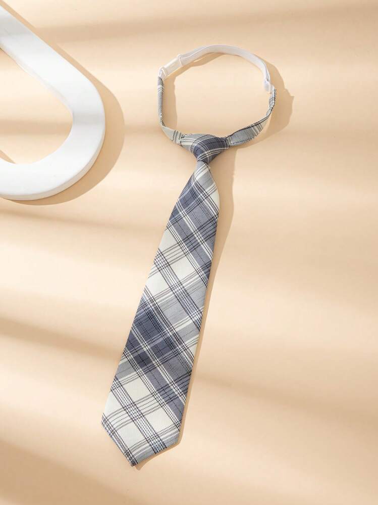 1個 33cm 市松模様のあらかじめ結ばれたネクタイ、ティーンエイジャーと子供用、アクセサリー付き学生ネクタイ、お祝いの場合、パフォーマンス、スーツ、ドレスシャツ用 - マルチカラー - 見る 4