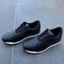 Tenis De Piel para Hombre Color Negro Cómodo Casual Para cualquier ocasión - Negro - Ver 5