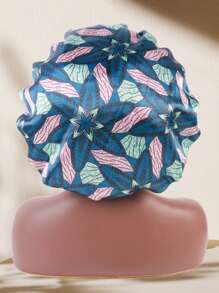 1pc Women's Double Layer Satin Hair Wrap, African Style Pattern, Home Decor & Hair Care - Multicolor - View 4