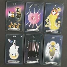 Yin Yang Cat Tarot Deck Cards Cute Cats Tarot ,Fortune Telling Board Game/This Tarot Card Game Full English Card Deck 83 Cards - Multicolor - View 3