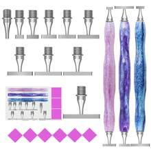 9pcs Premium Thin Stainless Steel Diamond Painting Pen Tips, Suitable For Diamond Painting Art Tool Accessories - Multicolor - View 3