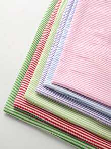 1 pieza Tela jacquard de moda con rayas tejidas, tela texturizada con rayas de dobby - Multicolor - Ver 3