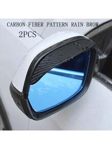 2pcs/Set Car Side Mirror Rain Eyebrow, Waterproof Universal, Rear View Mirror Rain Cover, Auto Accessories - Multicolor - View 12