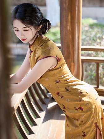 2025 Neuankunft Neo-Chinesischer Stil verbessertes Cheongsam Kleid, inspiriert von der Republikära, elegantes langärmliges Alltagskleid für Frauen, Sommer