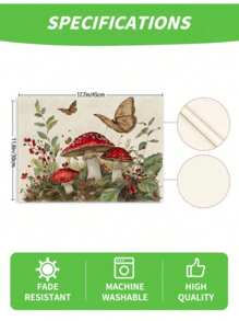 1/4/6 Pieces Of Spring Summer Butterfly Scene Element Printed Placemat, Heatproof Placemat, Kitchen Tablecloth, Washable Coffee Mat, Suitable For Cottages, Hotels, Restaurants, Home Kitchen Decoration, Festive Gatherings