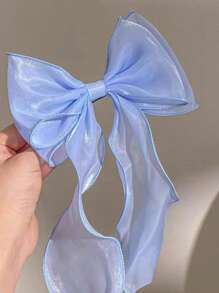 1/4pcs Mermaid Ji Xian Qi Piao Hair Clip Fine Sparkle Big Bow Top Clip Back Of Head Half Tie Special Style Hair Accessories For Women