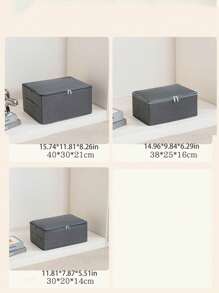 1PC Storage Box Large Clothes Household Foldable Fabric Storage Basket Dormitory Wardrobe Clothing Pants Storage Box - Grey - View 8