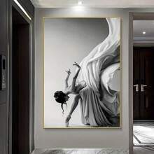 Abstract Ballet Dancer Printed On Canvas--1 Pc Wooden Framed Canvas Painting -  Thickness 2.25cm/0.9inch,Valentine's Day Decorations At Home,Valentine's Day,New Year,Home Gift Decoration, Room Decoration Aesthetic, Wall Decoration Art, Perfect Gift, Autumn And Winter Wall Decoration, Living Room Decoration, Bedroom Decoration, Kitchen Decoration, Entry Decoration, Bathroom Decoration, Direct Wall Painting, High Quality Wall Painting Poster ,Easter  Easter Decorations For Women