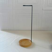 1pc Wooden Incense Holder With Hanging Hooks, Zen Style Home Decor, Suitable For Study, Yoga Room, Tea Room, Bedroom