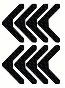 4/8/12 件装地毯胶带，聚氨酯可洗防滑可重复使用地毯夹 - 黑色 - 查看 8