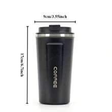 1 pieza/17oz (510ml) Vaso aislado al vacío de doble pared de acero inoxidable 304, taza de viaje portátil, regalo de negocios, vaso de aislamiento térmico para café/té, reutilizable, adecuado para todas las estaciones, vuelta al cole