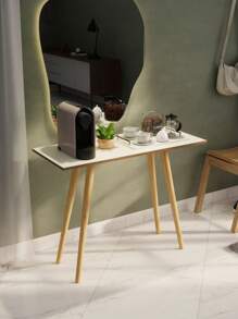 Inaugurates Furniture Sideboard Table Simple Buffet Coffee Corner Living Room Kitchen Retro Tripod Wooden Feet - 米色和棕色 - 查看 3