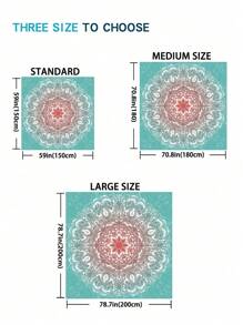 1pc New Casual Beach Style Rug Lightweight Outdoor Multipurpose Waterproof And Sand Resistant Beach Blanket With White Flower Pattern