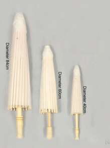 1 件白色纸伞婚礼派对装饰、婚礼餐桌装饰、婚礼新娘道具、花瓶插花配件、摄影道具、DIY 绘画用品