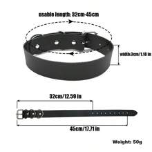 1pc Punk Chunky Big Rhinestone Letters Custom Choker Collar Exaggerated 30MM Wide PU Collar Choose Name Word Chocker Cosplay Personalized Collar Accessories