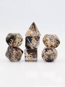 7-Piece Set Running Group Dice Game 20-Sided Dice Numbers Home Dice Sieve Board Game Accessories Highly Attractive Level Advanced Sense Of Atmosphere Multi-Sided Dice - Multicolor - View 7