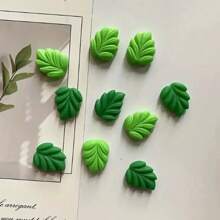 10 件/套卡通树脂可爱叶子形状冰箱贴装饰 - 彩色 - 查看 4