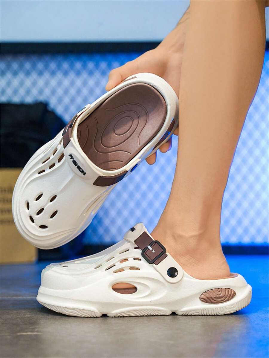 男士洞洞鞋、花园木屐、拖鞋感户外室内休闲情侣拖鞋，适合青少年夏季休闲、户外运动、度假旅行、毕业礼物、生日礼服配饰 - 拖鞋 - 查看 1