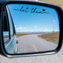 3pcs Let Them Mental Health Awareness Rearview Mirror Sticker Self Love Car Decal Motivational Decal Rearview Mirror Decal Mindfulness Decal Car Accessories
