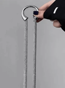 1 Peça Corrente para Cabelo com Borla Longa de Luxo de Sentido Retrô, Corrente Decorativa Elegante de Ocipital Nupcial de Sensação de Metal Punk, Adequada para Trajes Diários, Decoração de Cabelo para Festa de Gala de Festival, Casamento, Evento, Acessório de Cabelo Cintilante, Sexy e Charmoso, Joia para Cabeça