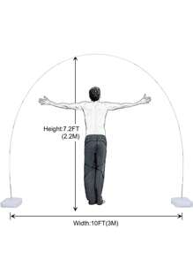 3m X 2.2m Metal Frame, Multi-Functional Balloon Arch Kit, Adjustable Pillar Tower, Round Wedding Arch, Proposal Balloon Arch Set, Balloon Accessories, Perfect For Weddings, Bridal Showers, Baby Showers, Birthdays, Engagements, Parties, Valentine's Day, Easter Decorations - Clear - View 6