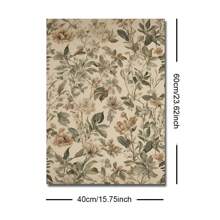 1 件无框仿古植物花卉复古墙壁艺术海报帆布印刷简约乡村农舍装饰复古绘画适用于宿舍、公寓、客厅、现代家居装饰 - 彩色 - 查看 9