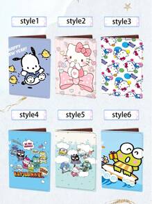 Sanrio Cartoon Sanrio Passport Holder Kitty Cat  Dog PU Passport Case Passport Holder ID To Print Travel Accessories Supplies Travel Essentials Travel Must Haves Holiday Essentials Holiday Travel Bag