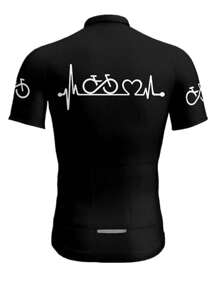 Anti Slip Zipper Design Cycling Top, Sweat Absorbing And Quick Drying Clothing, Suitable For Mountain Bikes And Road Bikes Summer Sports - Multicolor - View 2