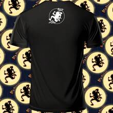 Playera negra de algodón peinado casual para mujer y hombre con estampado de Luffy gear 5 - Negro - Ver 2