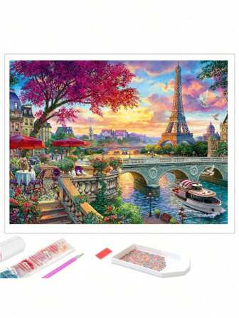 DIY Diamond Painting, Modern Landscape Pattern Diamond Frameless Painting Home Decoration Handicraft