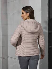 Risissida Women's Fall/Winter Minimalist Outdoor Padded Coat , Hooded, Puffer Jacket With Pockets, Windproof & Casual