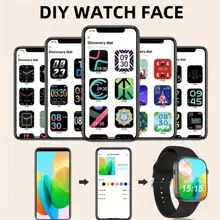 SIMSONLAB 1.83-Inch Smart Watch, Wireless Calling & Dial, Multi -Sport Modes, Calling Reminder & Rejection, Information Reminder, SMS Reminder,Compatible With Iphone/Andriod Christmas New Year Valentine's Day Holiday Gift