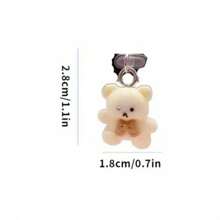 1pc Cute Bear Design Dust Plug Compatible With Apple/Type-C, Dust Protector Cover For Android Phone Charging Port - Multicolor - View 5