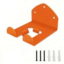 1pc Modern Metal Wall Mounted Tool Organizer Rack, Suitable For Garden Trimmers, Space-Saving Wall-Mounted Storage Rack With Screws And Expansion Bolts, Perfect For Lawn And Hedge Trimmers, Lawnmowers And Pruners In Garden And Garage - Matte Black Finish, Single Shelf, Home Decor Theme, Multi-Function Installation, No Power Required, Floating Brackets, Floating Shelf