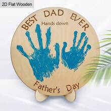 DIY Mother's Day Father's Day Gift - Bohemian Style Wooden Handprint Art With Base, Graduation Season Thank You Gifts For Best Mom And Dad, Unique Home Decor Plaque, Perfect For Room Decor, Personalized Party Favors, Birthday