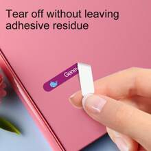 Customizable Purple Name Stickers, Tear-Resistant And Residue-Free, Personalized For Easy Identification, Vibrant Purple Colors With Cute Icon Designs, Waterproof, Ideal For Organizing And Labeling, Perfect For Home, Office, And Travel, High-Quality Adhesive, Personalize With Your Own Text, Great For Office Supplies, Luggage, And Personal Items For Children's Day, For Birthdays School, Home, School Essentials, Customized Stickers, Back To School Supplies - Purple - View 5