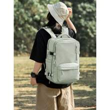 Airline Approved Expandable Waterproof Multifunctional Travel Backpack W02 - Bụi hồng - Xem 9