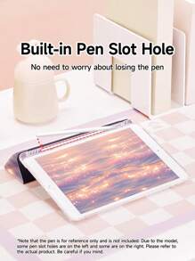 Pink Sheen Iridescent Sea Protective Case Compatible With IPad Air 4/5 10.9 Inch, IPad 7/8/9/10.2 Inch, IPad 10th Gen, Compatible With Kindle Paperwhite 12th Gen 2024, Kindle (11th Generation) 2022 Release, Compatible With Samsung Galaxy Tab S6 Lite 10.4 Inch, The Case Has Auto Sleep/Wake Function, Multiple Styles Of Covers Available.