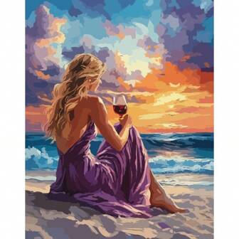 1 st Målning efter siffror Akrylfärger Bildfärg Kvinnor Figur Gör-det-själv Bilder efter siffror Vuxna Hantverk Heminredning 40x50cm/16x20tum Utan ram